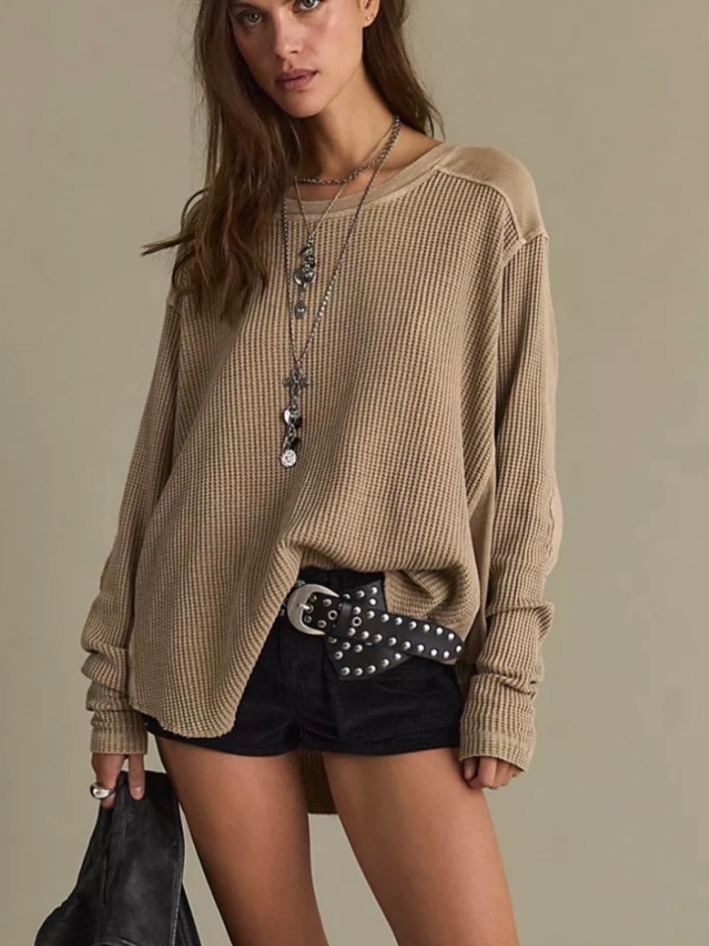 Free People $68 FP One Blake Thermal Size S Moon Rock
